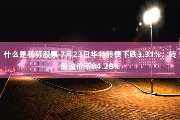 什么是私募股票 7月23日华特转债下跌3.31%，转股溢价率84.28%