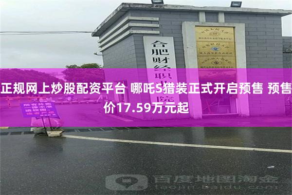 正规网上炒股配资平台 哪吒S猎装正式开启预售 预售价17.59万元起