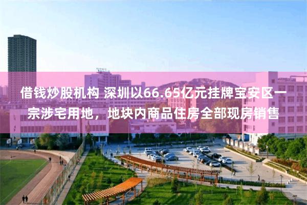 借钱炒股机构 深圳以66.65亿元挂牌宝安区一宗涉宅用地，地块内商品住房全部现房销售