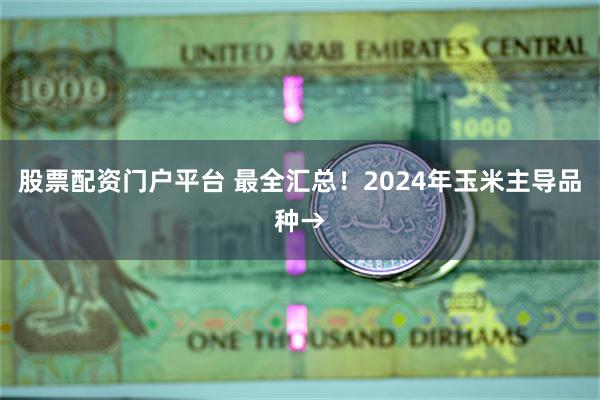 股票配资门户平台 最全汇总！2024年玉米主导品种→